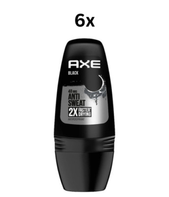 AXE Black Deo - Roll on - 48H Anti-Transpirant - 6X50ml
