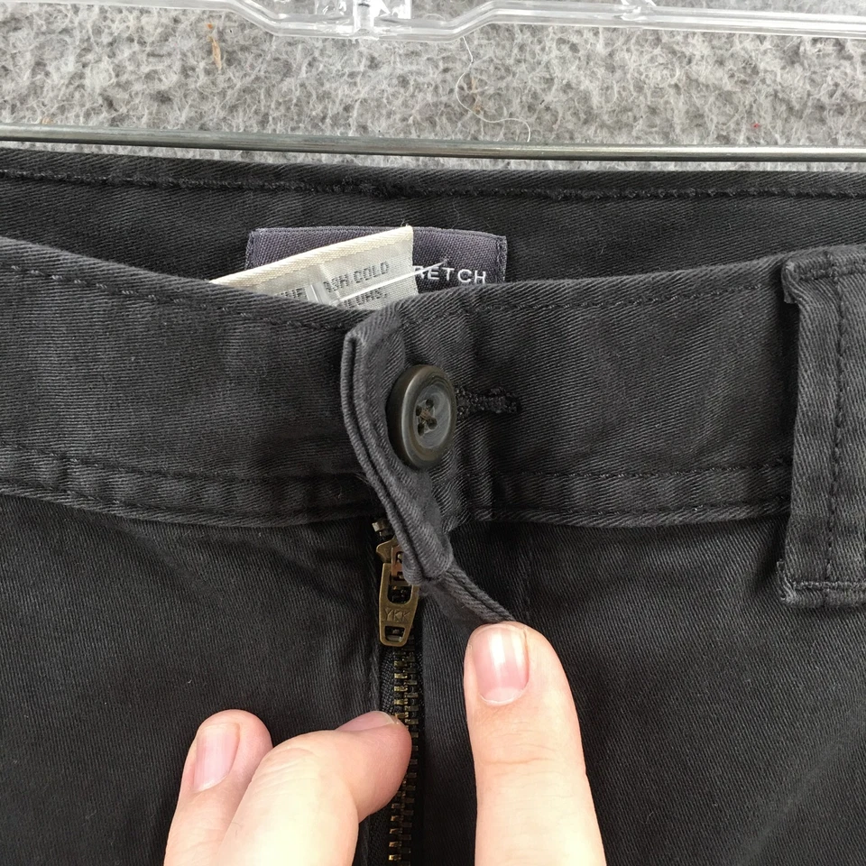 St Johns Bay Chino Shorts Mens Big 42 (Actual 42X9) Gray Mid Rise Casual Zip Fly - Image 3 of 4