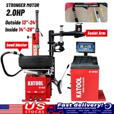 Tire Changer Machine KT835 Wheel Balancer KT-B760 2.0HP Motor Auto Repair