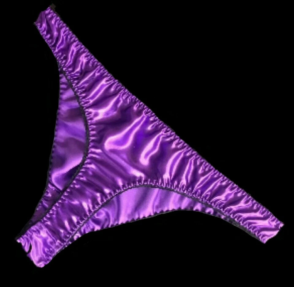 Classic Colours, MENS Satin Single Skin Thong Panties - Image 2 of 2