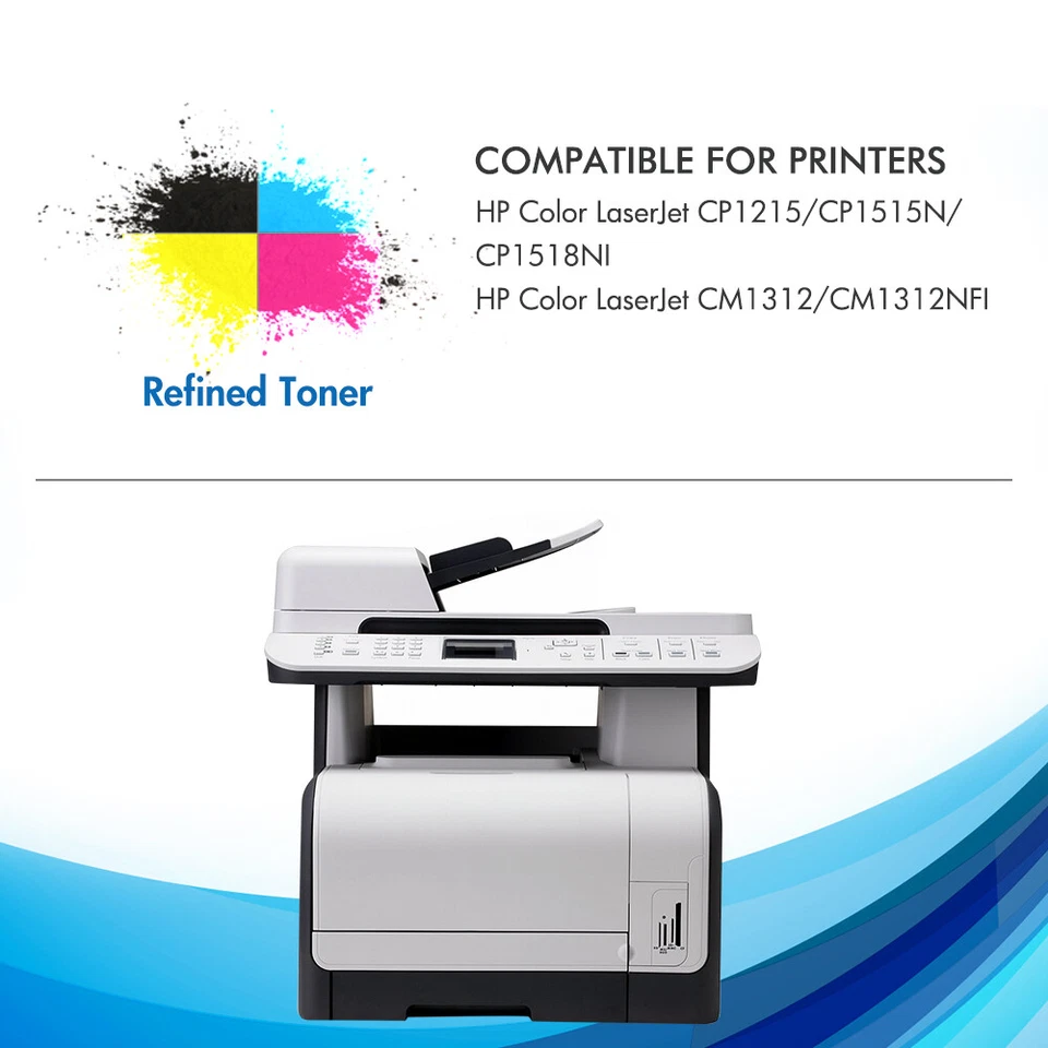 4x Toner kompatibel mit HP 125A Color LaserJet CM1312NFI CP1215 CP1514N CP1515N - Bild 3 von 4