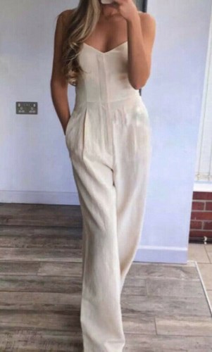 Zara Women Rustic Jumpsuit Sand 7798 