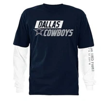 NFL Dallas Cowboys Officially Licensed Men's 3 in 1 T-Shirt Combo Set 2019 Navy