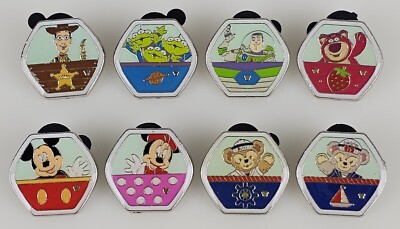 8x Lot Fun Day Disneyland Hong Kong 2015 Disney Pins Toy Story Bears Mouse