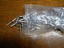 70 LARGE FLANGE ALUMINUM POP RIVETS 3/16" X 3/4" LARGE DOMED HEAD STEEL MAN