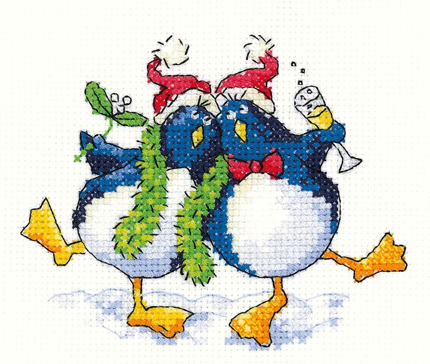 Heritage Crafts Cross Stitch Kit - Cool Yule, Birds, Christmas