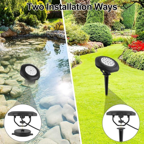 3/5 IN 1 Solar LED Pond Light RGB Spotlight Garden Outdoor Pool Submersible IP68 - Picture 38 of 53