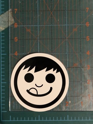 NEFF Headwear 4” Smiley Face Black Sticker Skateboard Streetwear