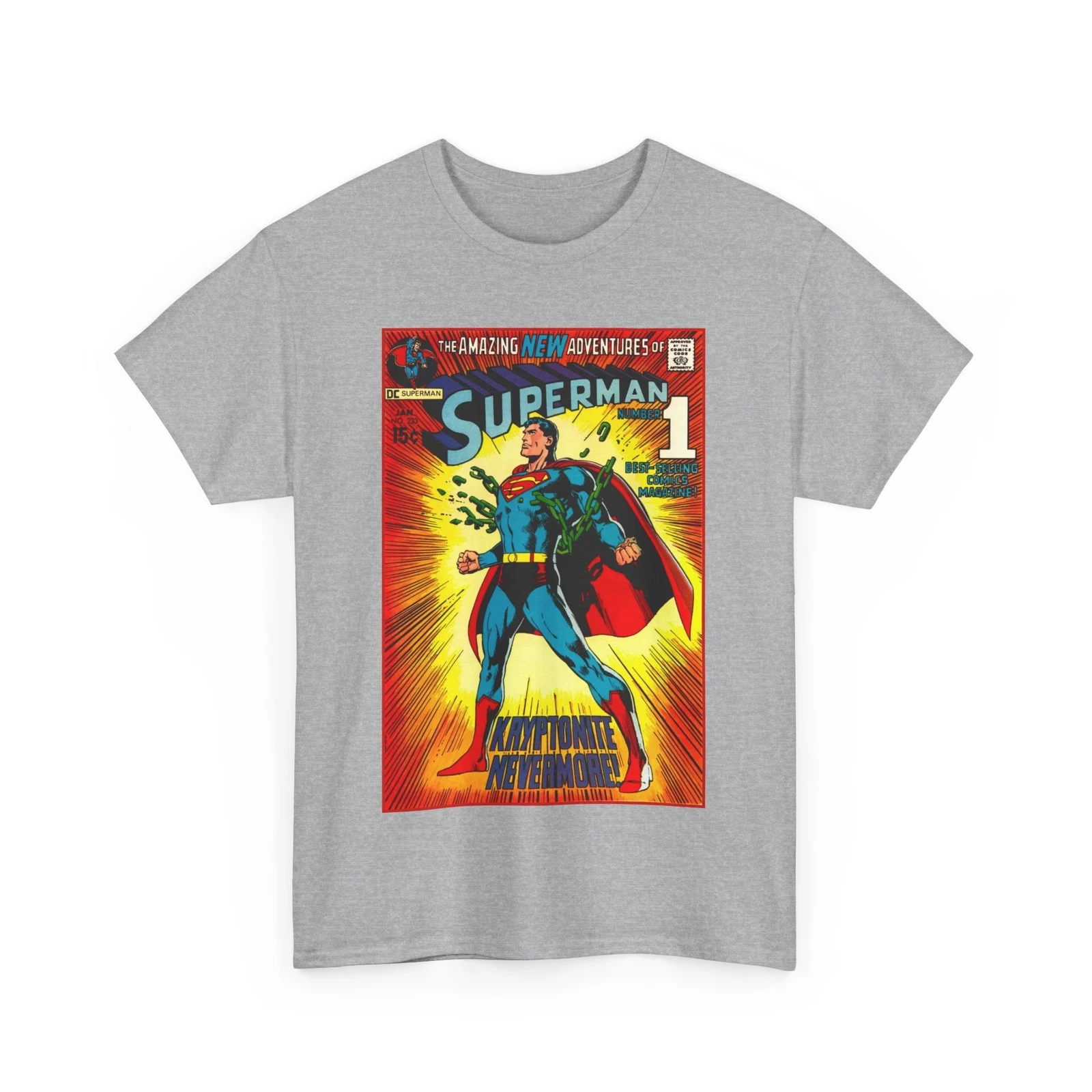 Superman T-Shirt - #233 Kryptonite No More - Classic DC Comics Bronze Age Cover
