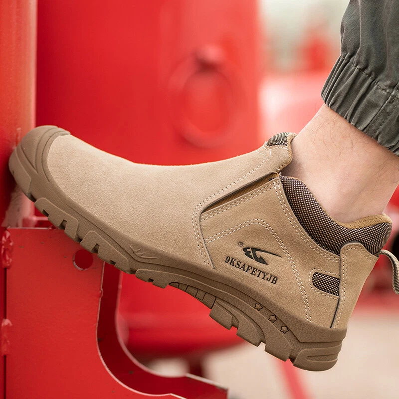 Mens Welding Boots Safety Shoes Composite Toe Cap Work Boots Slip