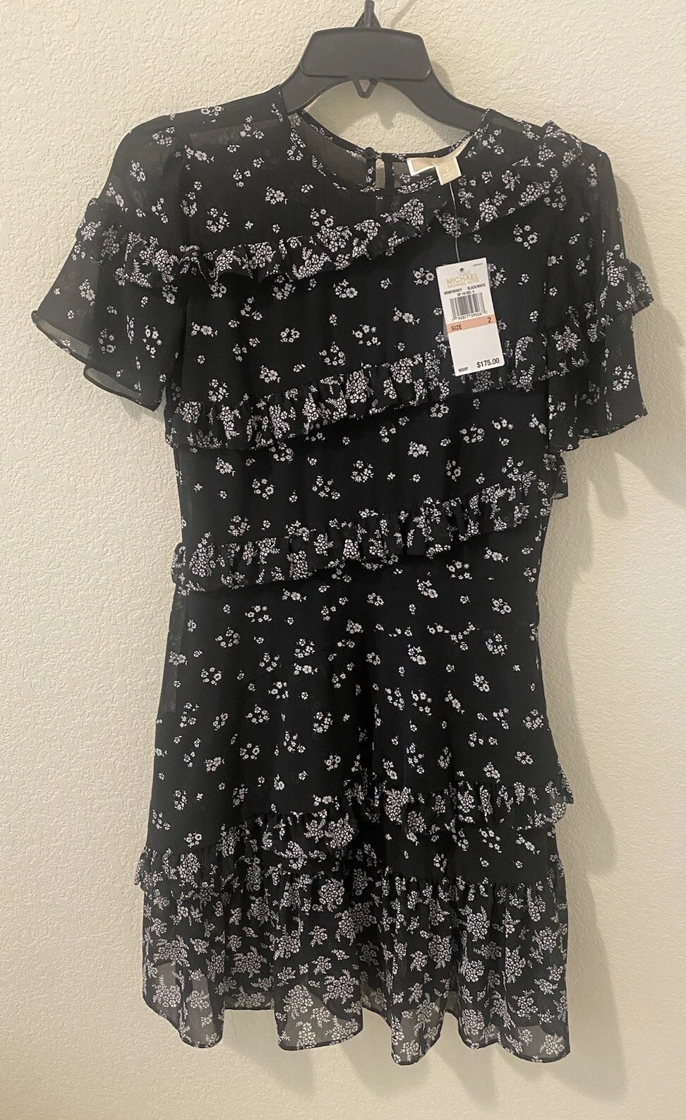 Abito Michael Kors nuovo floreale con volant taglia 2