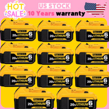 20V Battery For DeWalt 20 Volt Max 6.0Ah Lithium Ion DCB206 DCB200 Replacement