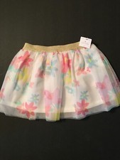 NWT Carter's Toddler Girls Pink Tulle Tutu Skirt  Size 2T  Pastel Flowers