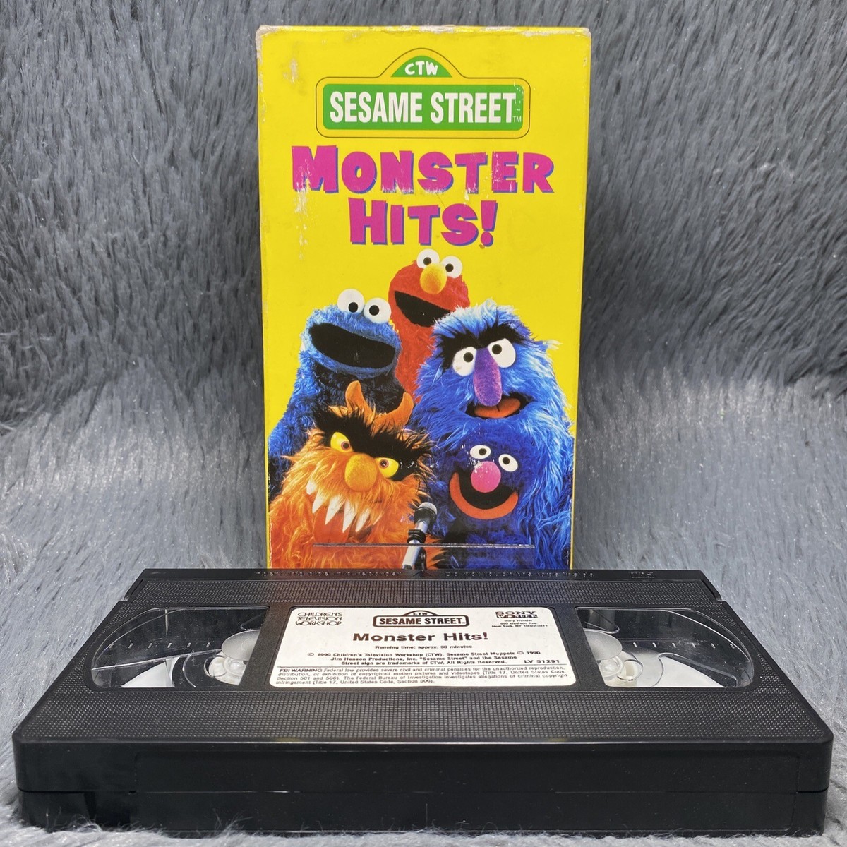 Sesame Street Monster Hits VHS Tape 1990 Sony Wonder Henson Frank