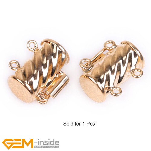14K Gold Filled Layered Snap Barrel Clasps For Pearl Bracelet Necklace Closures - Foto 13 di 30