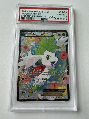 Pokemon Shaymin EX Legendary Treasures Radiant Collection RC21 - PSA 8 NM
