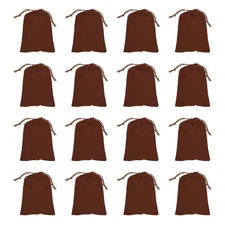30Pcs Velvet Drawstring Bags, 7x5 Inch Soft Gift Bags Jewelry Pouches, Brown
