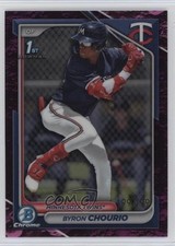 2024 Bowman Chrome Prospects Fuchsia Lunar Refractor 199/199 Byron Chourio 09an