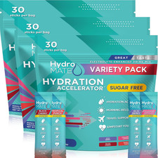 Electrolyte Powder Sugar-Free Hydration Packets Variety Pack 90 Sticks