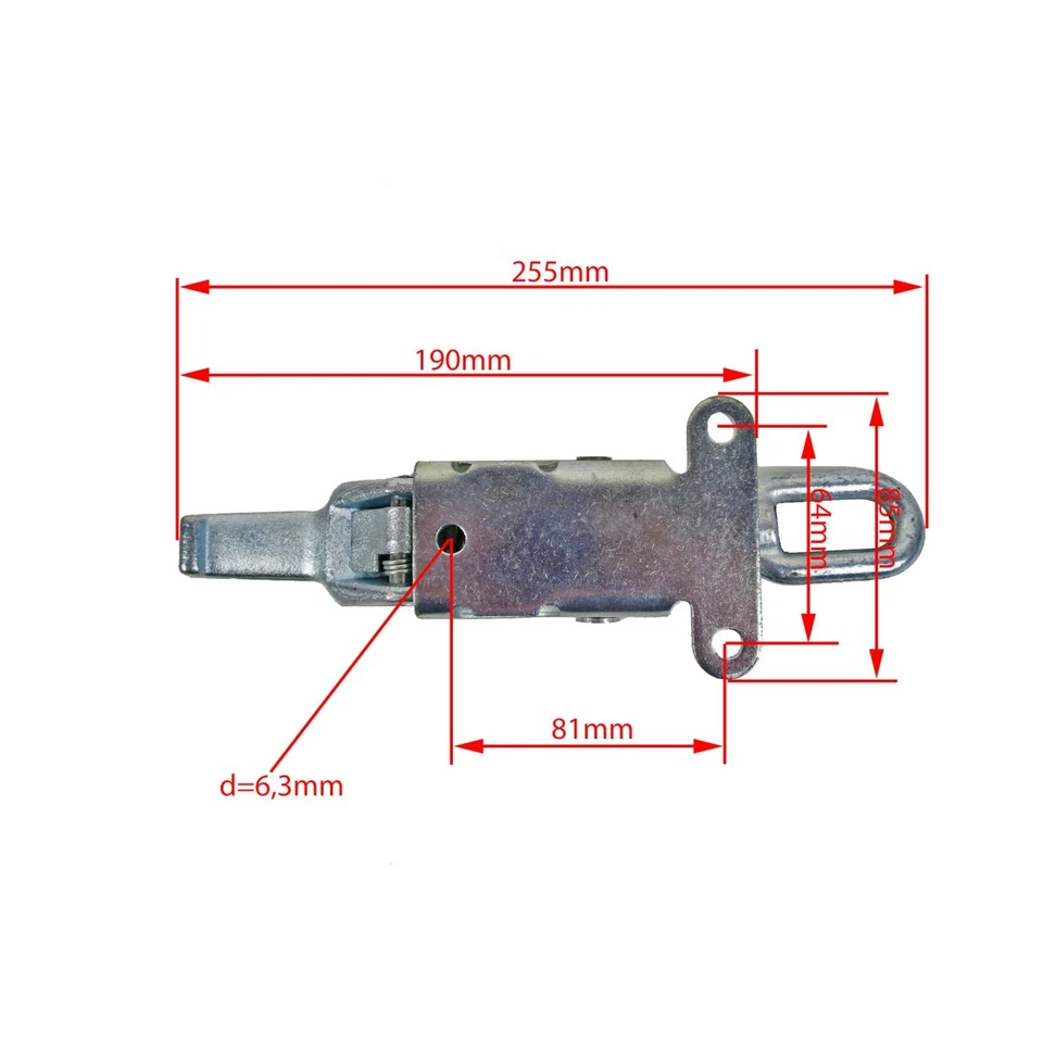 Exzenterverschluss verstellbar Bordwandverschuss ca. 255mm Länge f. PKW Anhänger - Bild 3 von 3
