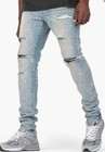 PURPLE BRAND PAINT SPLATTERED DISTRESSED Light Indigo JEANS P001 Skinny Sz 31 — photo 2