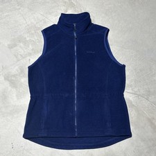VINTAGE LL Bean Sherpa Fleece Full Zip Vest Blue Women’s SZ XL *Marks* USA MADE
