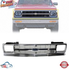 New Front Grille Chrome Shell Silver Insert For 1991-1994 Chevrolet S10 Blazer