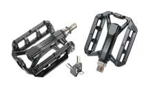 Wellgo Aluminum Pedals With One-Push Lock Function, Black (Qrdii-C231B)_