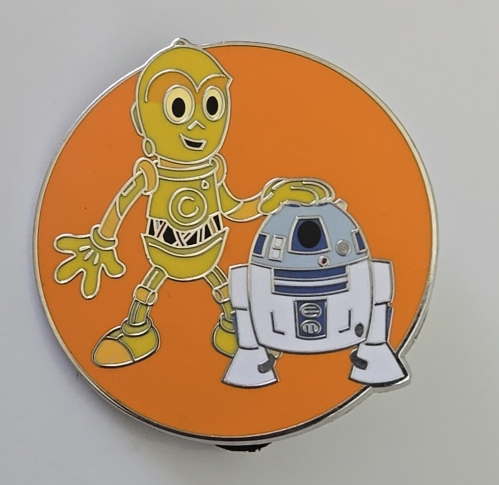 2024 Disney Star Wars R2-D2 & C-3PO Cute Duos Starter Lanyard Pin