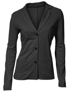 Mode von Heine Damen Jacke Blazer Jersey Anzugjacke Revers schwarz Gr. 36 NEU