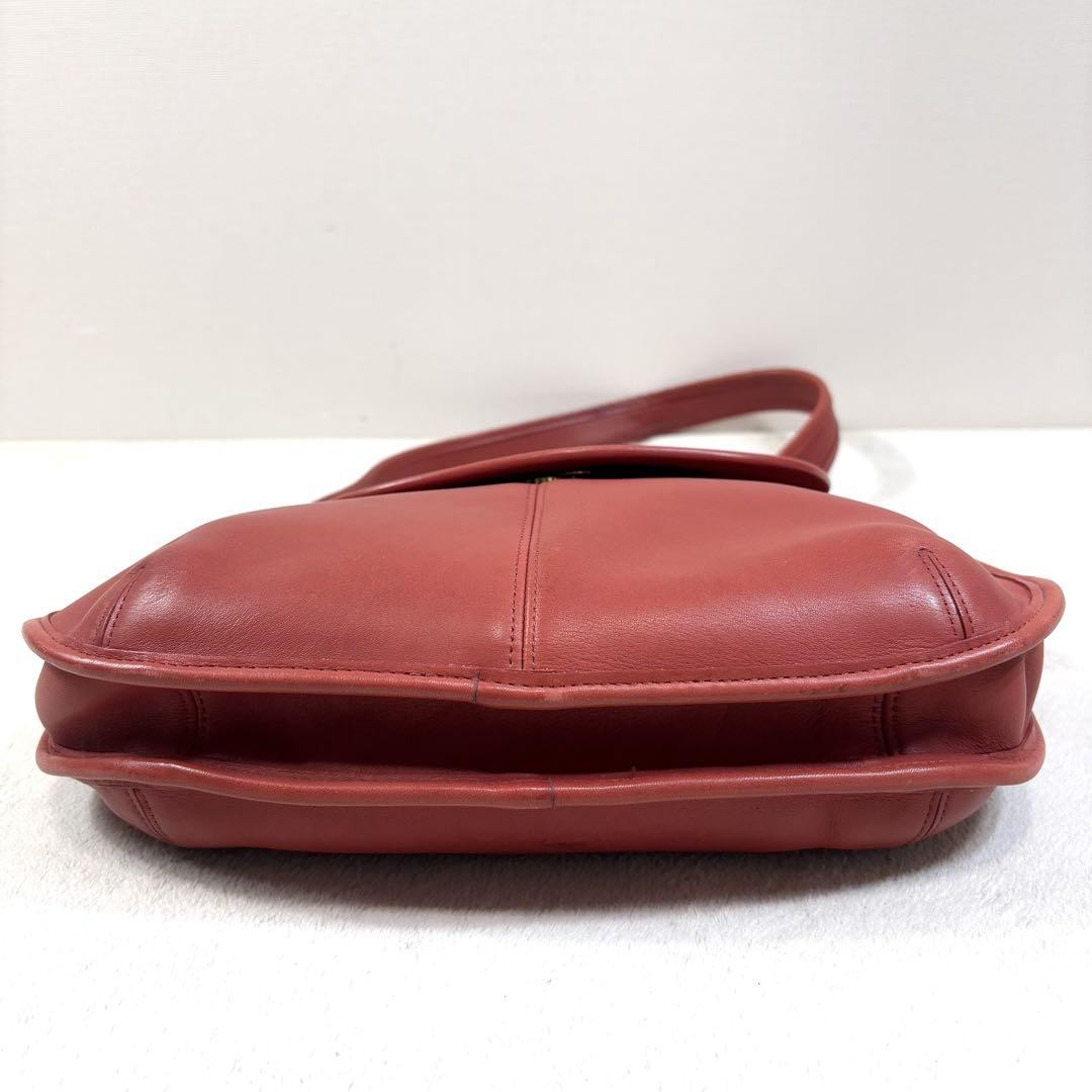 COACH Vintage Ergo Flap Shopper 9029 Red Leather Shoulder COACH Vintage Ergo Flap Shopper 9029 Red Leather Shoulder
