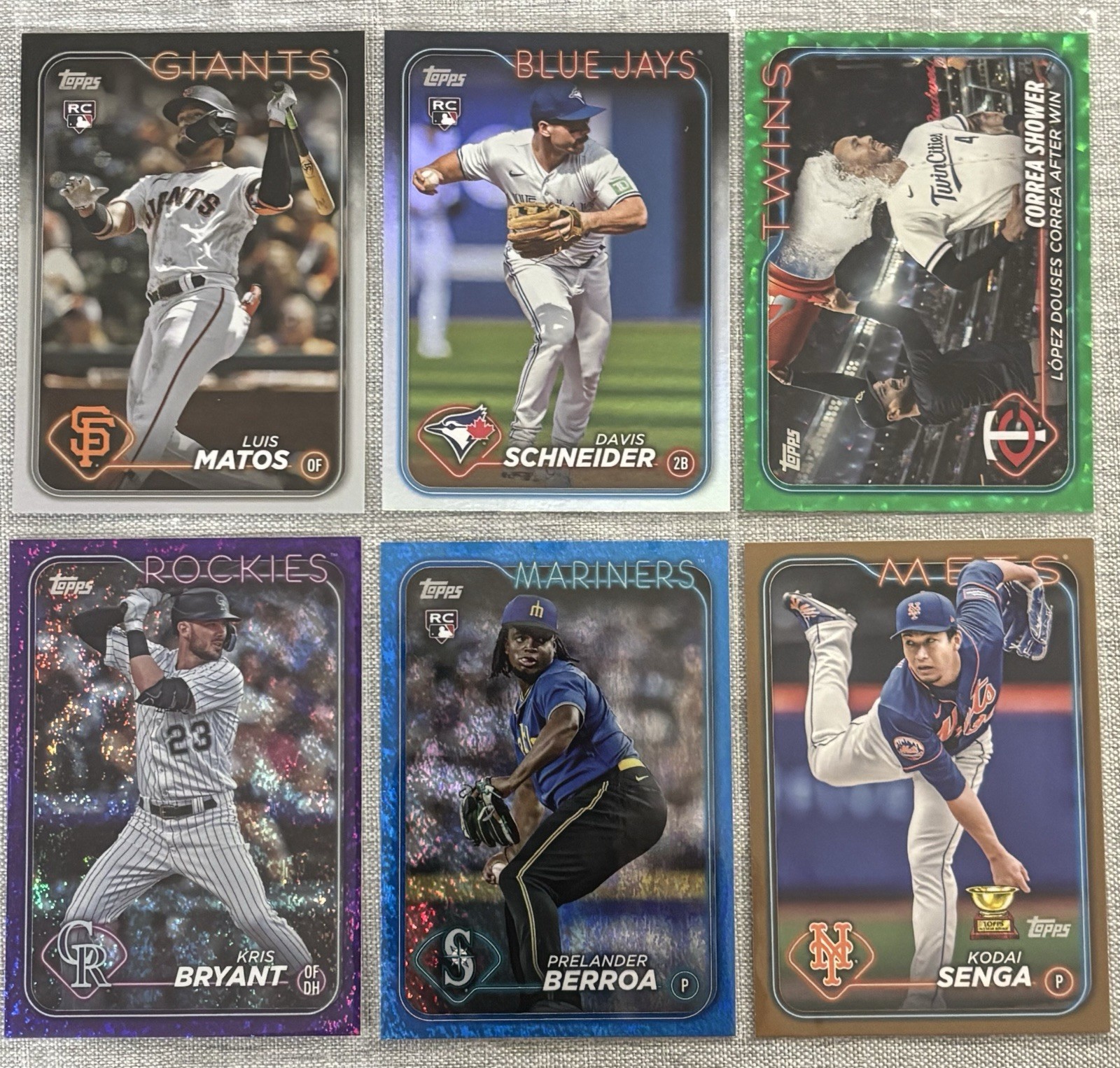 2024 Topps Series 1 Baseball #'d Cards & Rainbow Foil Gold You Pick