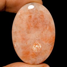 100 Natural Sunstone Oval Shape Cabochon Loose Gemstone 55.5 Ct 38X26X6mm UG832