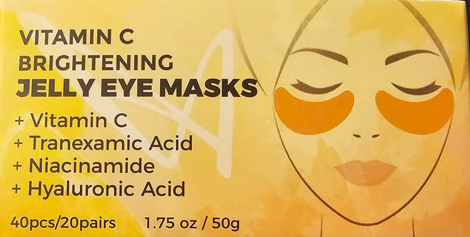 LA Splash Cosmetics 🌟 VITAMIN C BRIGHTENING Jelly EYE MASKS 🌟 80 pcs /40 pairs - Picture 4 of 8