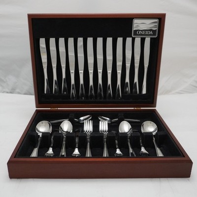 ORION Design Oneida Edelstahl 42-teiliges Kantinenbesteck Besteckset