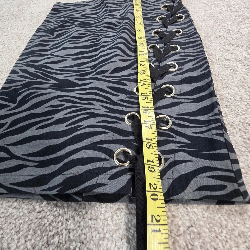 Switchblade Stiletto Womens Rebel Tiger Stripes Lace Up Skirt Small - Image 4 of 4