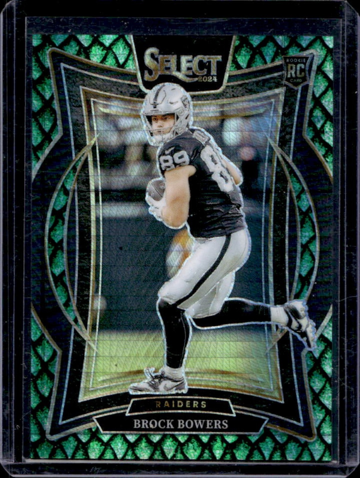 2024 Select Brock Bowers Concourse RC Dragon Scale Prizm #22/81 Raiders