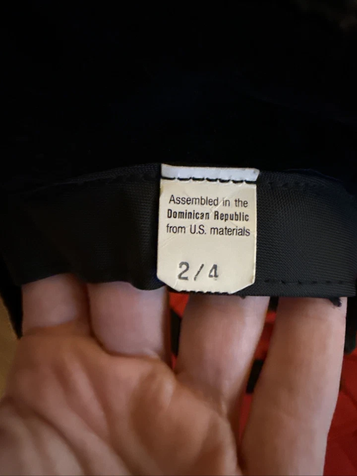 Abrigo de lana rojo vintage London Fog para niña con ribete de terciopelo negro sombrero de Navidad 4T Foto 4 de 4