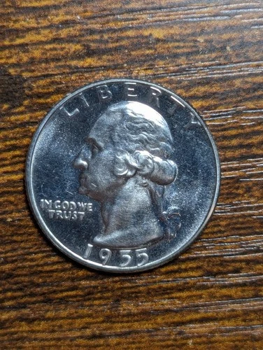 Uncirculated Proof Nice Color 1955 Philadelphia Mint Silver Washington Quarter