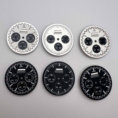 32.5MM Colorful Multi-functional Watch Dial Green Luminous for VK63 Movement