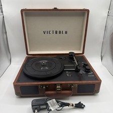 Victrola Journey VSC-550BT Brown Bluetooth Suitcase Record Player Tested Works
