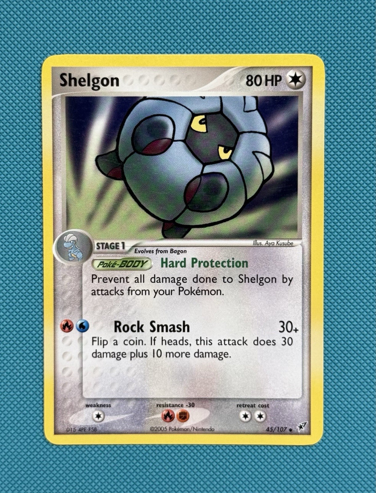Shelgon 45/107 Deoxys Regular VINTAGE POKEMON: LP+/NM-