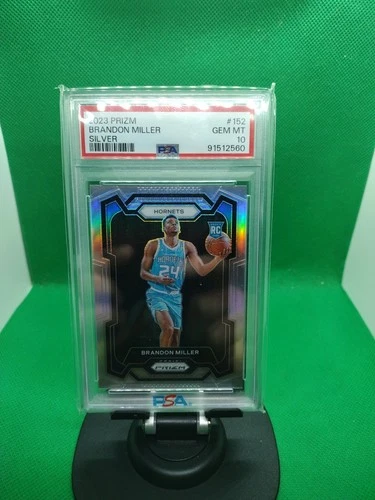 2023-24 Panini Prizm Brandon Miller RC Prizm Silver Rookie #152 Hornets PSA 10