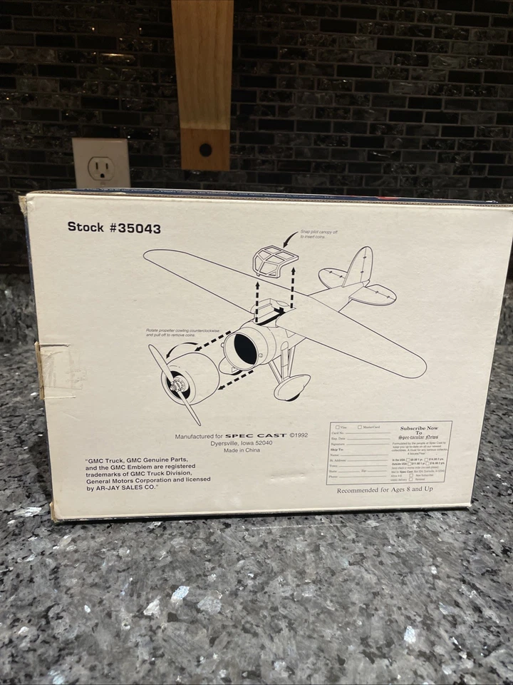 GMC Vintage Airplane Bank Collector Series 1992 Lockheed Vega 5B Foto 4 de 4