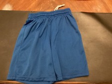 Athletic Gym Shorts Running Youth Sz M Blue