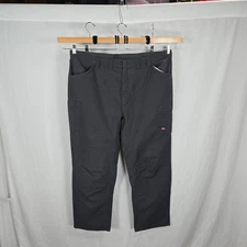 Red Kap Men Utility Work Pants 46x32 Charcoal Stretch Workwear Cargo