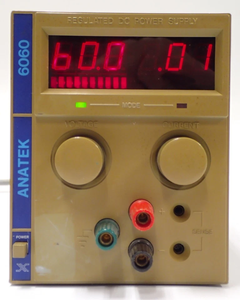 ANATEK 6060 / XANTERX 6060S REGULATED DC POWER SUPPLY In 115Vac Out 0-60Vdc 0-1A - Image 3 of 4