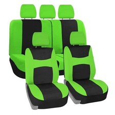 Stylish Car Set Covers Front Set and Rear Split Function, Full Set Green