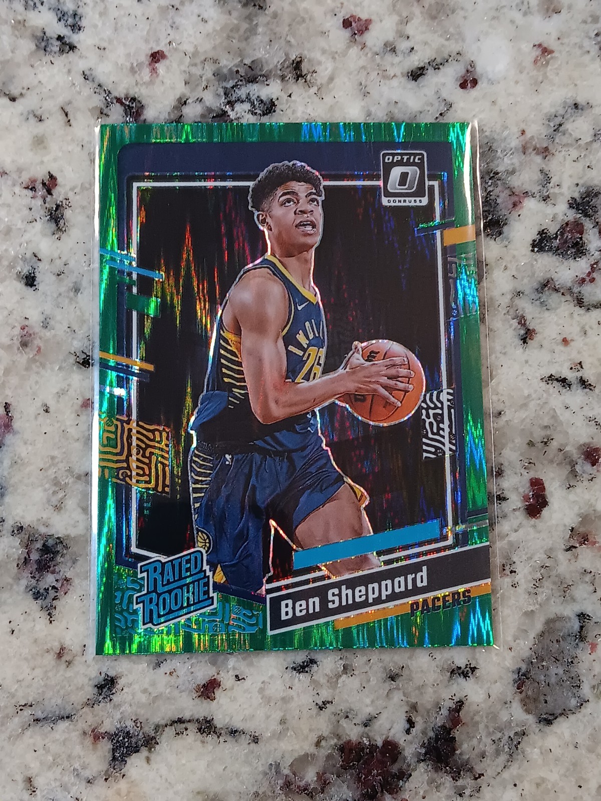 Ben Sheppard 2023-24 Donruss Optic Rated Rookie #221 Green Shock Prizm