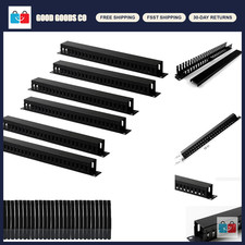 6-Pack 19" 1U Horizontal Cable Management Rack, 24 Slot Finger Duct, Mounting Sc